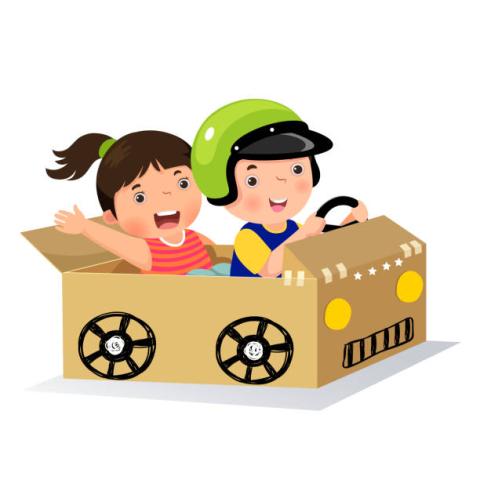 Craft a Cardboard box car